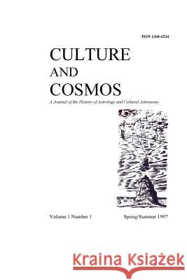 Culture and Cosmos Vol 1 Number 1