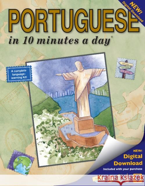 Portuguese in 10 Minutes a Day: Language Course for Beginning and Advanced Study. Includes Workbook, Flash Cards, Sticky Labels, Menu Guide, Software