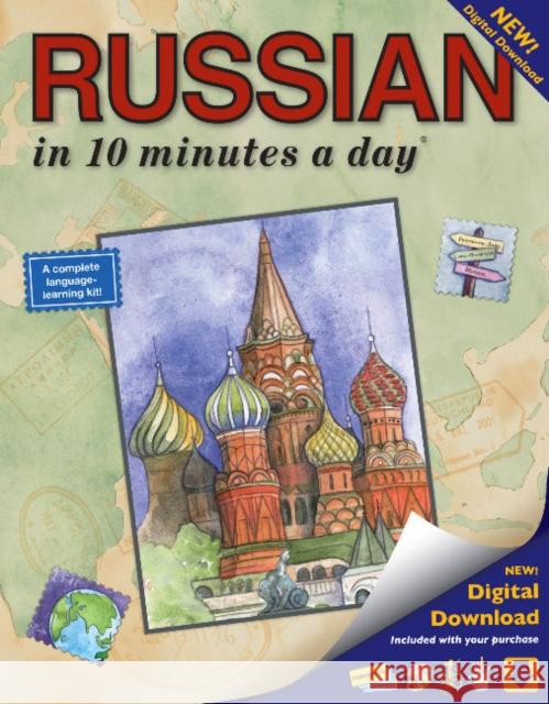 Russian in 10 Minutes a Day: Language Course for Beginning and Advanced Study. Includes Workbook, Flash Cards, Sticky Labels, Menu Guide, Software,