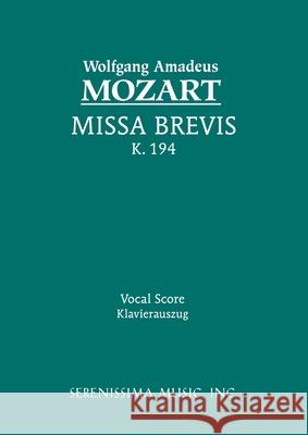 Missa Brevis, K.194: Vocal score