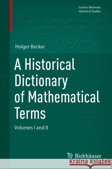 A Historical Dictionary of Mathematical Terms