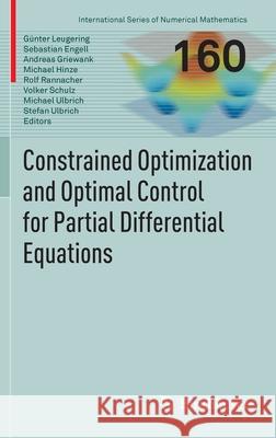 Constrained Optimization and Optimal Control for Partial Differential Equations