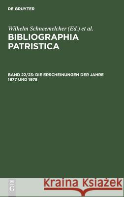 Die Erscheinungen Der Jahre 1977 Und 1978