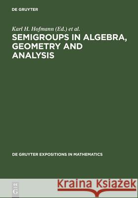 Semigroups in Algebra, Geometry and Analysis