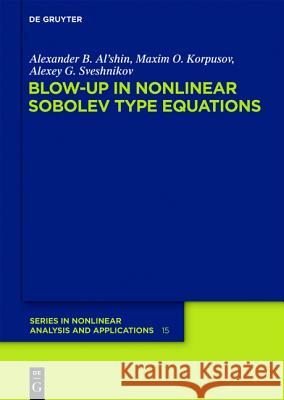 Blow-Up in Nonlinear Sobolev Type Equations