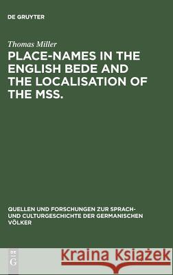 Place-names in the English Bede and the localisation of the mss.