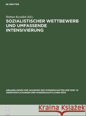 Sozialistischer Wettbewerb Und Umfassende Intensivierung