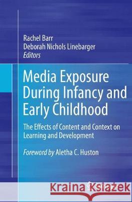 Media Exposure During Infancy and Early Childhood: The Effects of Content and Context on Learning and Development