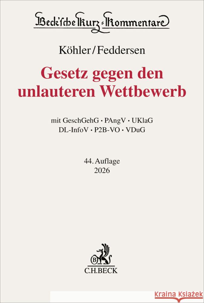 Gesetz gegen den unlauteren Wettbewerb. UWG