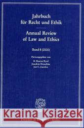 Jahrbuch Fur Recht Und Ethik / Annual Review of Law and Ethics: Bd. 8 (2). Themenschwerpunkt: Die Entstehung Und Entwicklung Der Moralwissenschaften I