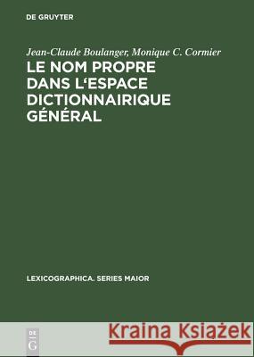 Le nom propre dans l'espace dictionnairique général