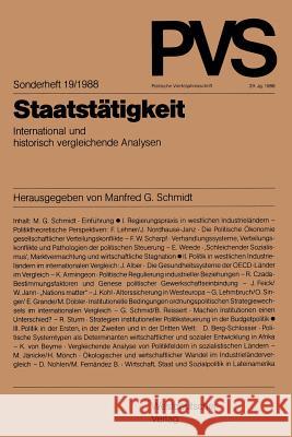 Staatstätigkeit: International Und Historisch Vergleichende Analysen