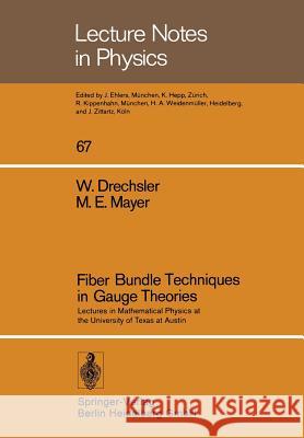 Fiber Bundle Techniques in Gauge Theories: Lectures in Mathematical Physics at the University of Texas at Austin