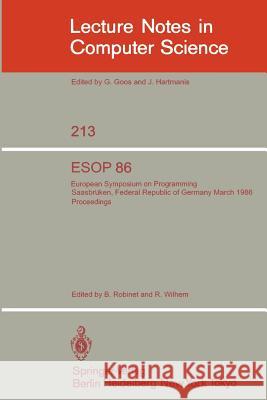 ESOP 86: European Symposium on Programming, Saarbrücken, Federal Republic of Germany, March 17-19, 1986. Proceedings