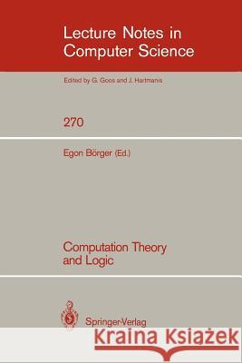 Computation Theory and Logic