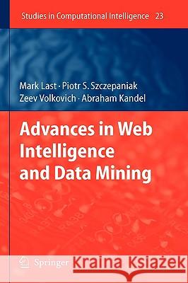 Advances in Web Intelligence and Data Mining