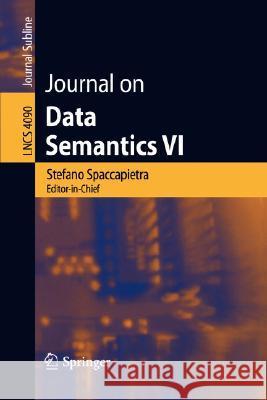 Journal on Data Semantics VI