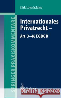 Internationales Privatrecht -- Art. 3-46 Egbgb