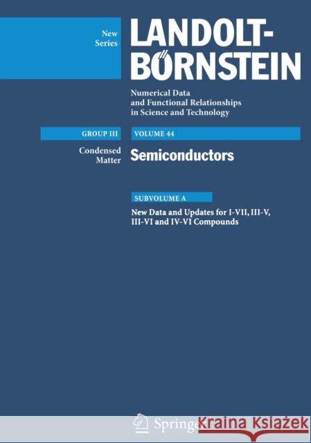 New Data and Updates for I-VII, III-V, III-VI and IV-VI Compounds