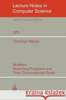 Modified Branching Programs and Their Computational Power