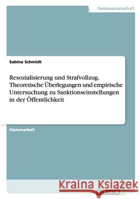 Resozialisierung und Strafvollzug. Theoretische Überlegungen und empirische Untersuchung zu Sanktionseinstellungen in der Öffentlichkeit