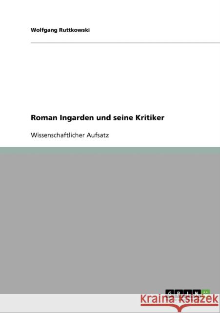 Roman Ingarden und seine Kritiker