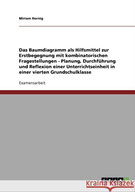 Das Baumdiagramm als Hilfsmittel zur Erstbegegnung mit kombinatorischen Fragestellungen: Planung, Durchführung und Reflexion einer Unterrichtseinheit