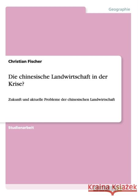 Die chinesische Landwirtschaft in der Krise?: Zukunft und aktuelle Probleme der chinesischen Landwirtschaft