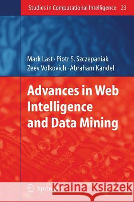 Advances in Web Intelligence and Data Mining