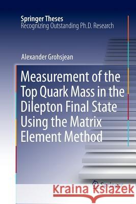 Measurement of the Top Quark Mass in the Dilepton Final State Using the Matrix Element Method