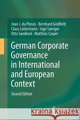 German Corporate Governance in International and European Context