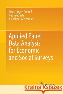 Applied Panel Data Analysis for Economic and Social Surveys