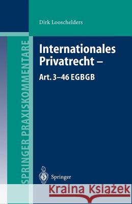 Internationales Privatrecht -- Art. 3-46 Egbgb