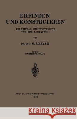 Erfinden Und Konstruieren: Ein Beitrag Zum Verständnis Und Zur Bewertung