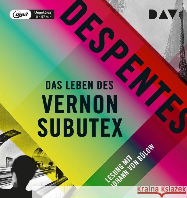 Das Leben des Vernon Subutex. Tl.1, 1 MP3-CD : Ungekürzte Lesung