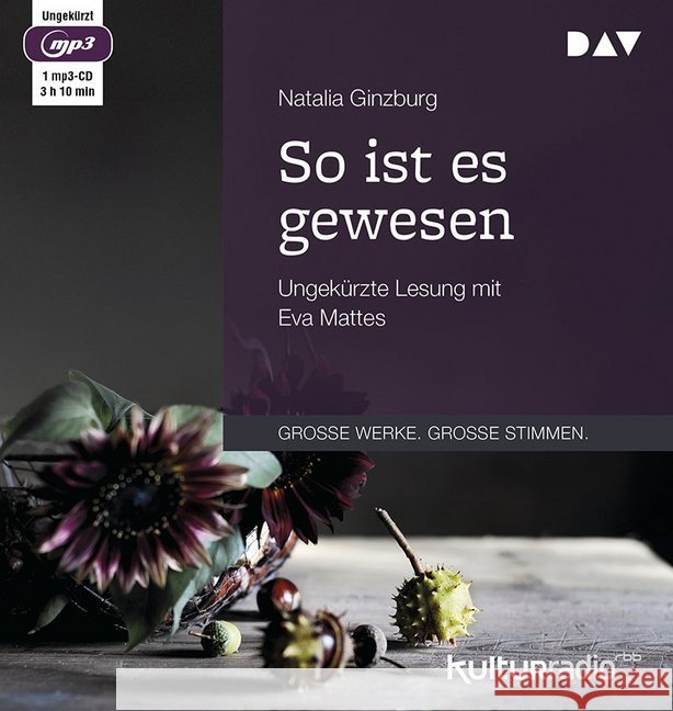 So ist es gewesen, 1 MP3-CD : Ungekürzte Lesung mit Eva Mattes (1 mp3-CD), Lesung. MP3 Format