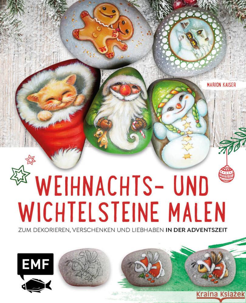 Weihnachts- und Wichtelsteine malen