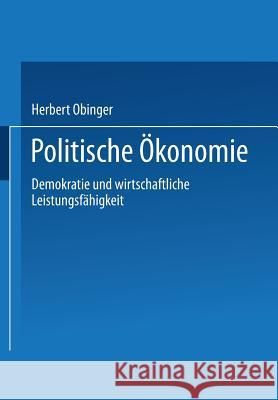 Politische Ökonomie: Demokratie Und Wirtschaftliche Leistungsfähigkeit