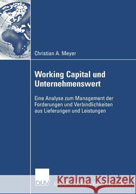 Working Capital Und Unternehmenswert: Eine Analyse Zum Management Der Forderungen Und Verbindlichkeiten Aus Lieferungen Und Leistungen