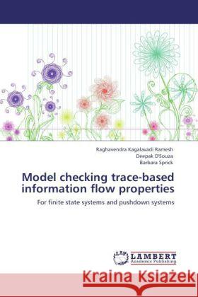 Model checking trace-based information flow properties