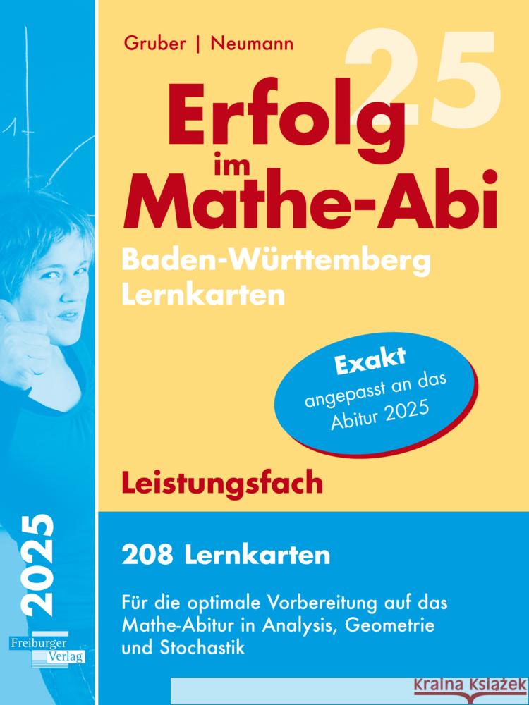Erfolg im Mathe-Abi 2025, 208 Lernkarten Leistungsfach Allgemeinbildendes Gymnasium Baden-Württemberg