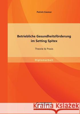 Betriebliche Gesundheitsförderung im Setting Spitex: Theorie & Praxis