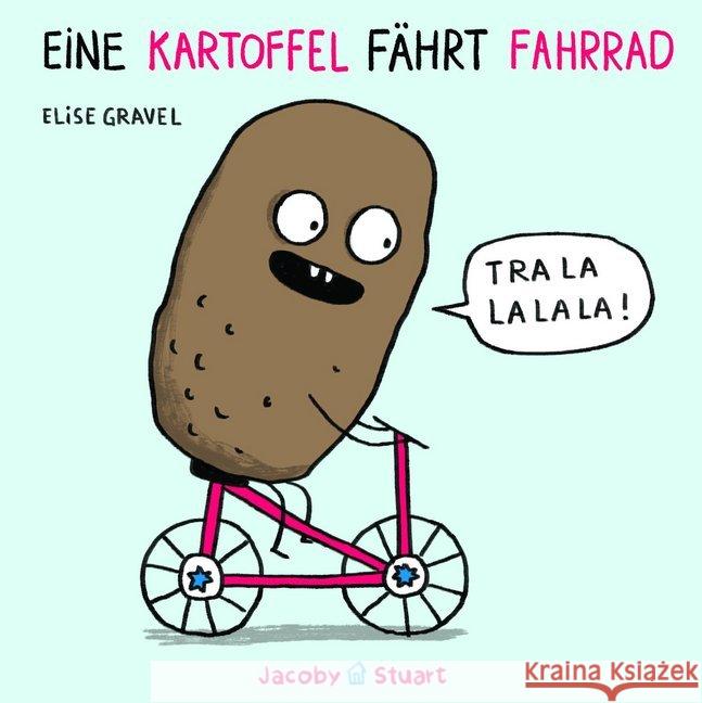 Eine Kartoffel fährt Fahrrad