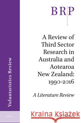 A Review of Third Sector Research in Australia and Aotearoa New Zealand: 1990-2016