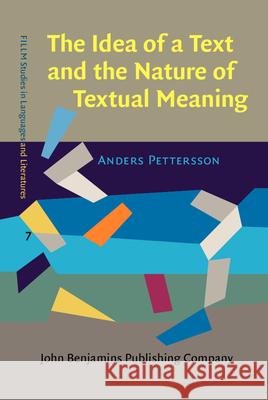 The Idea of a Text and the Nature of Textual Meaning