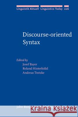 Discourse-Oriented Syntax