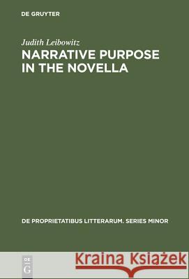 Narrative Purpose in the Novella