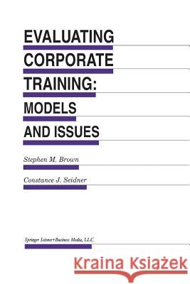 Evaluating Corporate Training: Models and Issues