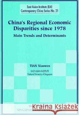 China's Regional Economic Disparities Since 1978: Main Trends and Determinants