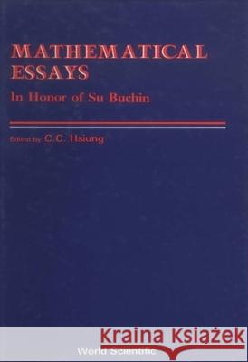 Mathematical Essays: In Honor of Su Buchin